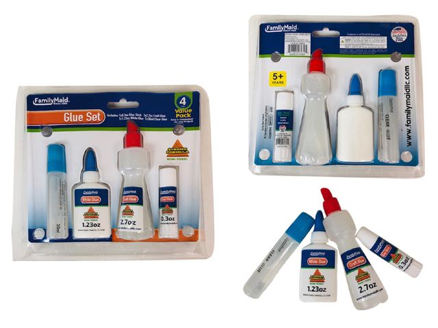 48 Wholesale 4 Pack School Glue Set