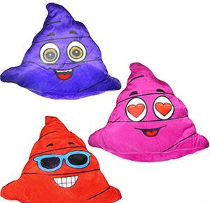 96 Wholesale 14" Colorful Plush Poo Emojis