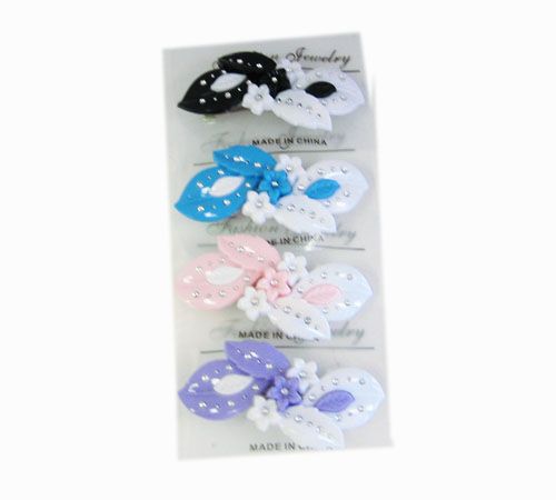 72 Wholesale Hair Clips/ Color Assorted With Studs