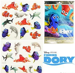 24 Pieces of Disney's Finding Dory Temporary Tattoos