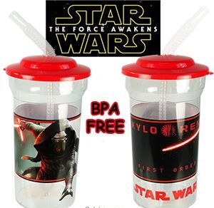 24 Wholesale Star Wars Acrylic Travel Cups W/ Lid & Straw