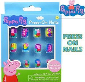 96 Wholesale Peppa Pig 12 Pc Press On Nails