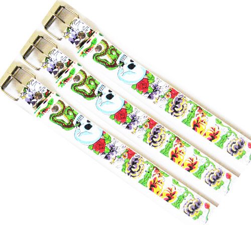 48 Pairs of Snakes And Skulls Printed Belt