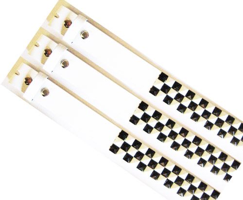 48 Pairs of No Buckle Studded White & Black Belt