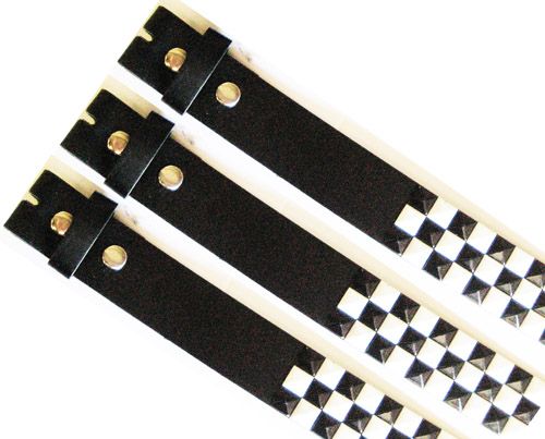 48 Pairs of No Buckle Studded Black & White Belt