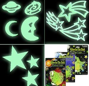 144 Pieces of Glow In The Dark Celestial Wall Decals