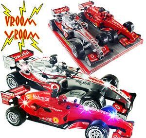 12 Wholesale 2 Piece Friction Powered Formula One Race Cars W/sound Sets