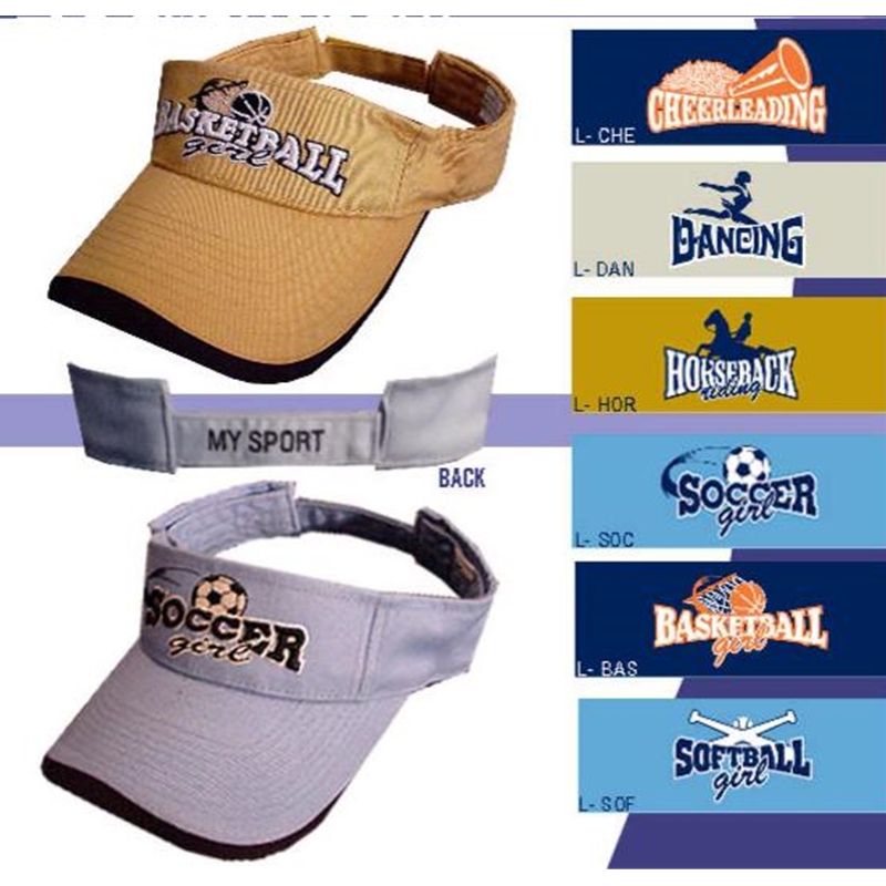 embroidered visors wholesale