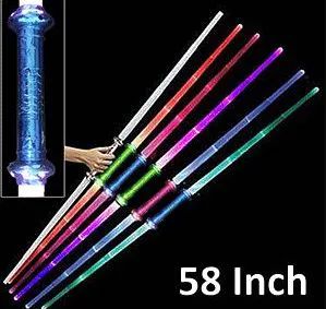 96 Wholesale Led Flashing Retractable Double Blade Space Swords