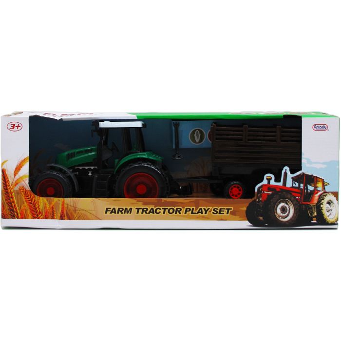 12 Pieces of Farm Tractor With Wagon In Open Box