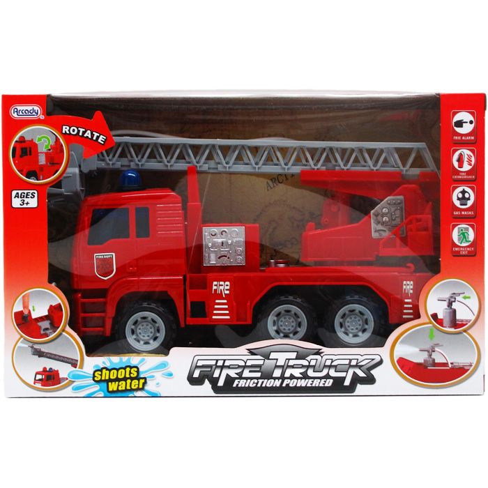 12 Wholesale 10" F/w Fire Truck W/ Water Shooter In Window Box