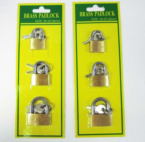 48 Pairs of 3 Piece Mini Pad Lock Set
