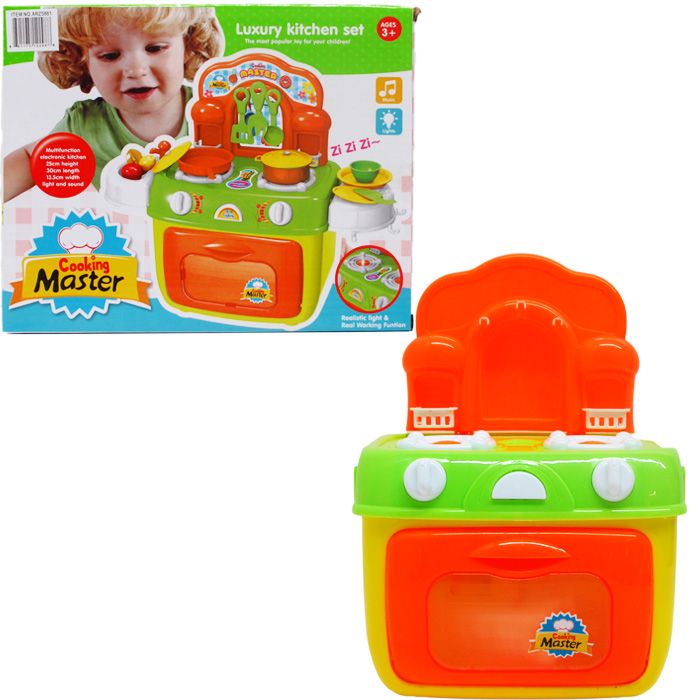12 Wholesale Kitchen Play Set With Light And Sound In Color Box