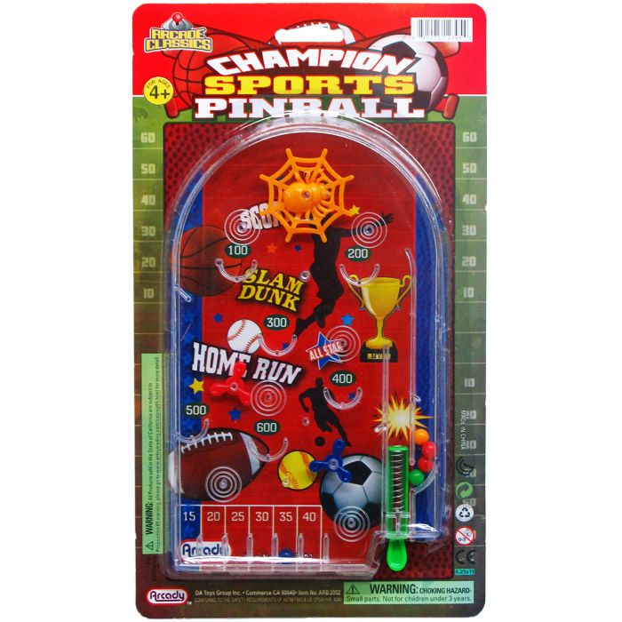 72 Wholesale Mini Sports Pinball Game On Blister Card