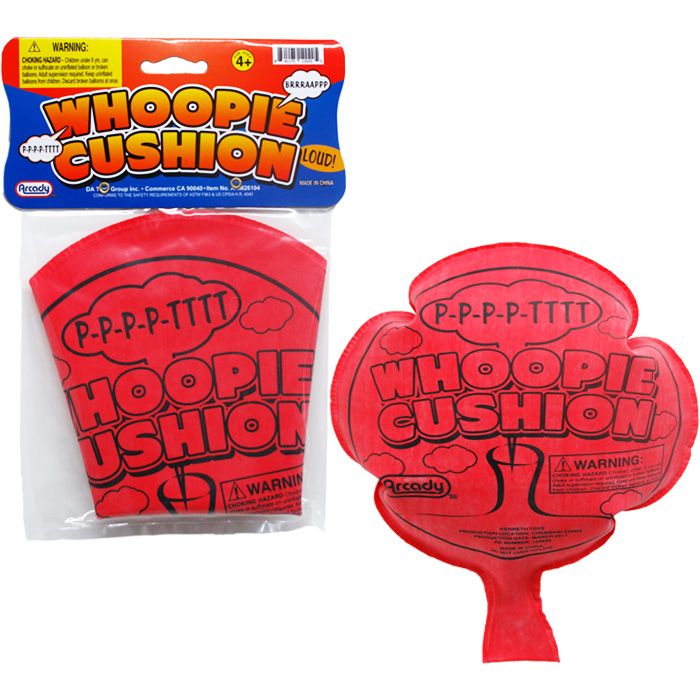 144 Pieces of 10" Whoopie Cushion In Poly Bag With Header Card