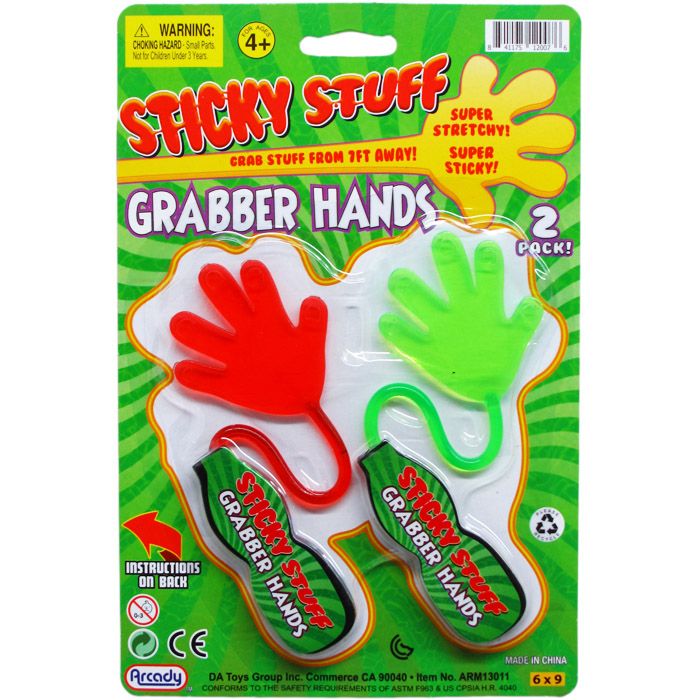 96 Pieces of 2 Piece 8" Grabber Hands On Blister Card