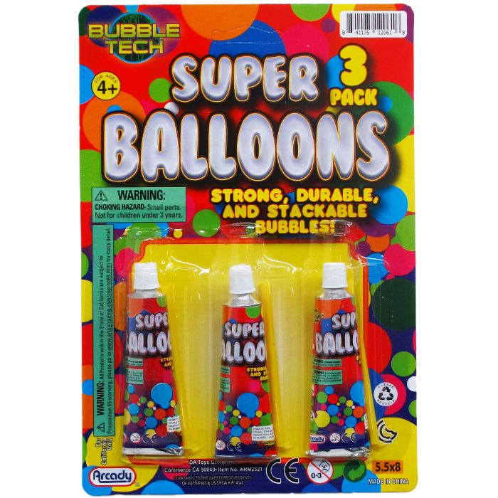144 Wholesale Super Ballons On Blister Card