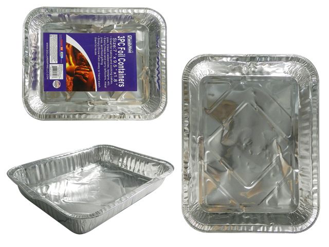 72 Pieces of 3pc Bbq Foil Roasting Pan