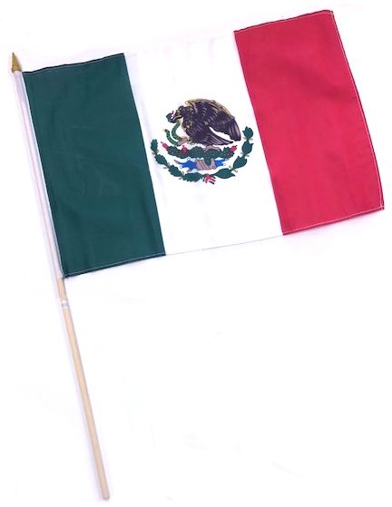 60 Pieces of Mexico Stick Flags