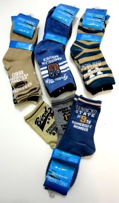96 Wholesale Boys Printed Crew Socks, Size 6 Years To 8 Years, Assorted Styles