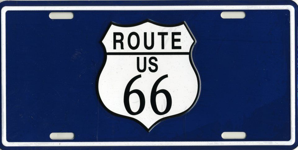 24 Pairs of Route 66 Metal License Plate