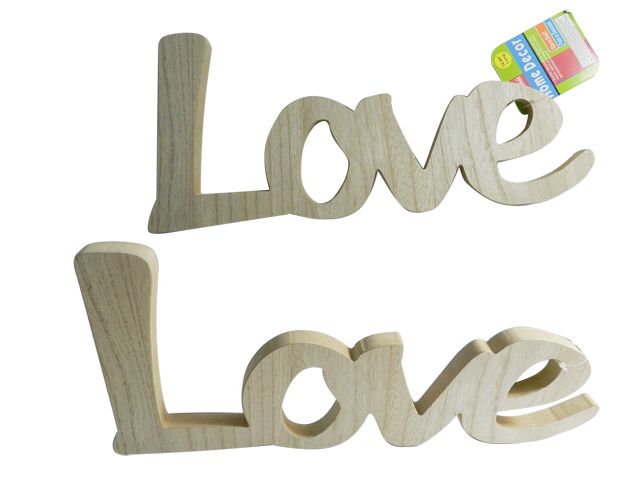 96 Pieces of Wooden Word Decor, "love" Size: 15.25" Wide