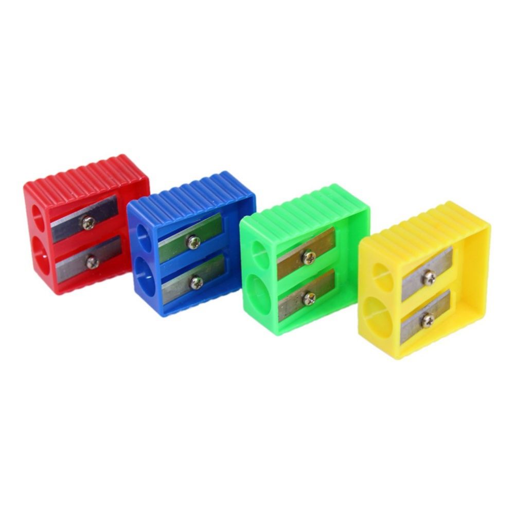 240 Wholesale Kids 2 Hole Pencil Sharpener In 4 Assorted Colors