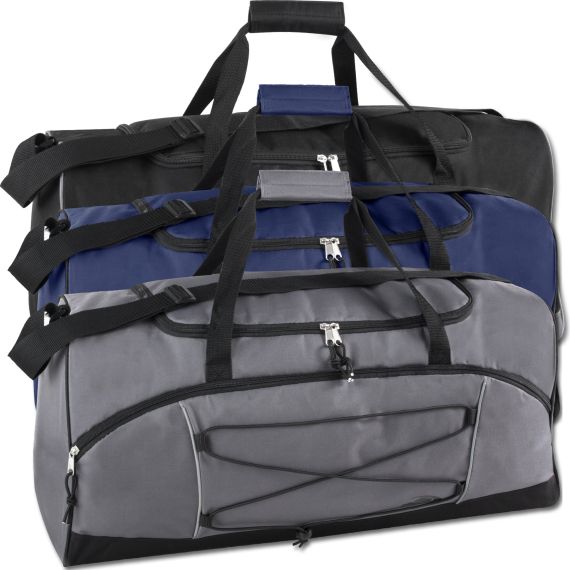 24 Wholesale 26 Inch Bungee Duffel Bag Assorted Colors - at ...