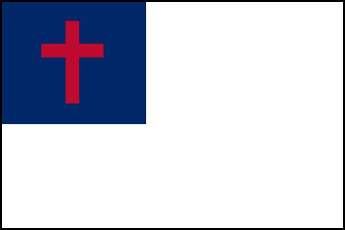 24 Pieces of 3' X 5' Polyester Flag, Christian Flag, With Grommets