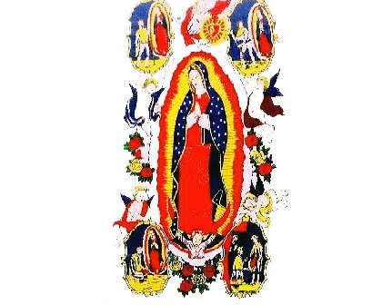 24 Pieces of 3' X 5' Polyester Flag, Our Lady Of Guadalupe (white), With Grommets
