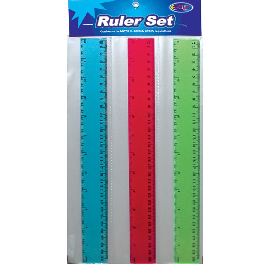 48 Packs 3 Pack Ruler Set - Rulers