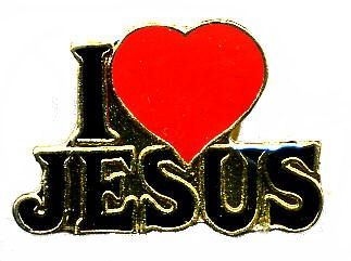 96 Wholesale Brass Hat Pin, "i (love) Jesus",