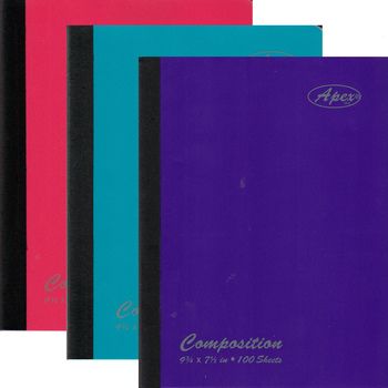 48 Wholesale 100 Sheet Poly Cover Composition Notebook - 9.75" X 7.5"