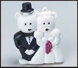 96 Wholesale Bride And Groom Bear Bubbles