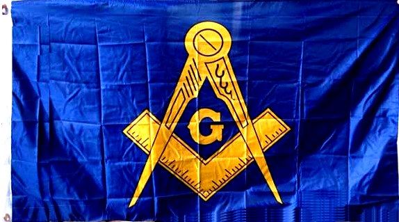 12 Pieces of 3' X 5' Polyester Flag, Masonic (masons), With Grommets