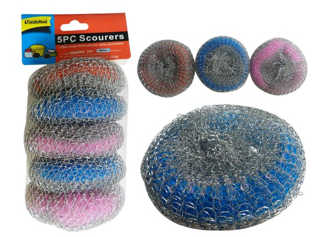 96 Pieces 5pc Scourer Balls - Scouring Pads & Sponges