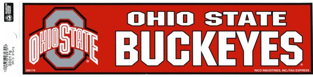 24 Pieces 3" X 12" Licensed Ohio State U. Buckeyes Decal - Stickers