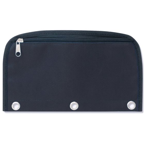 96 Pieces of 3 Ring Binder Dome Pencil Case - Black Only