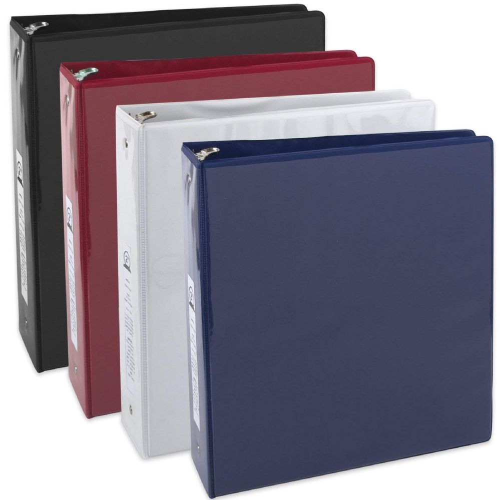 24 Pieces of 2 Inch Binder With Two Pockets - Assorted