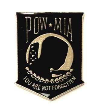 96 Wholesale Metal Hat Pin, "poW-Mia You Are Not Forgotten"