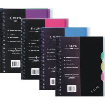 48 pieces of Tuff Poly Note Book - 4 Subject - 5" X 8"