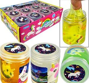 144 Wholesale Unicorn Crystal Mud Slimes