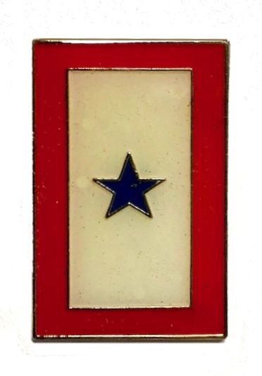 96 Wholesale Blue Star Service Flag Brass Hat Pin