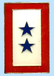 96 Wholesale 2 Blue Star Service Flag Brass Hat Pinn
