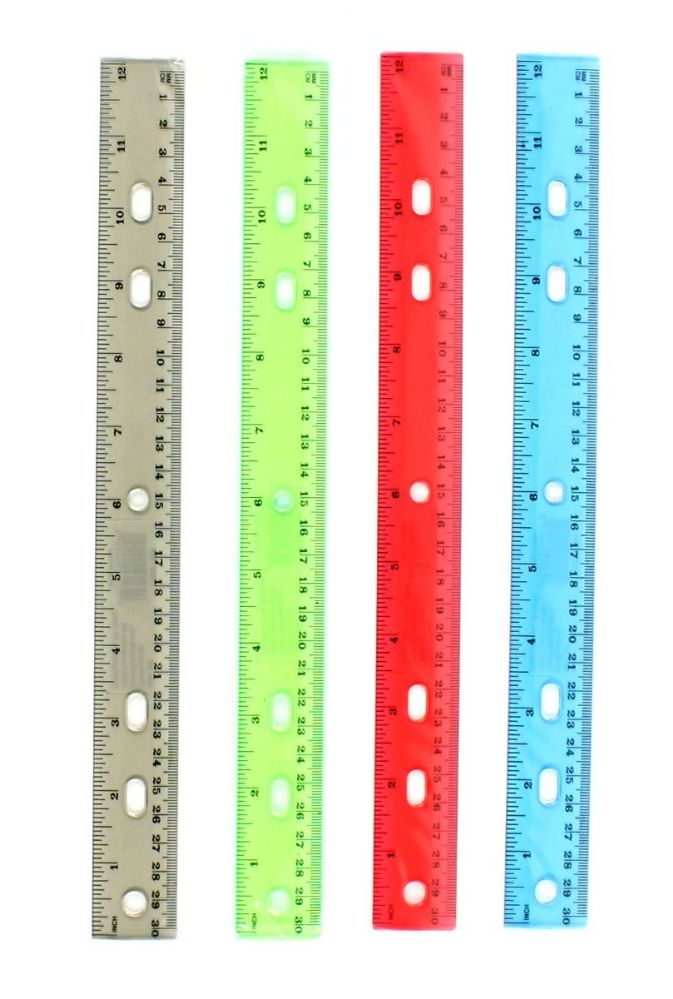 240 Wholesale 12" Clear Rulers - Choose Your Colors