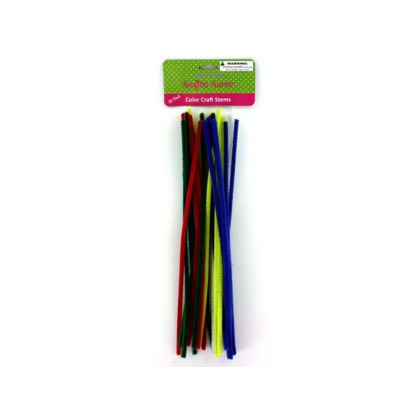 48 Pieces of Chenille Color Craft Stems