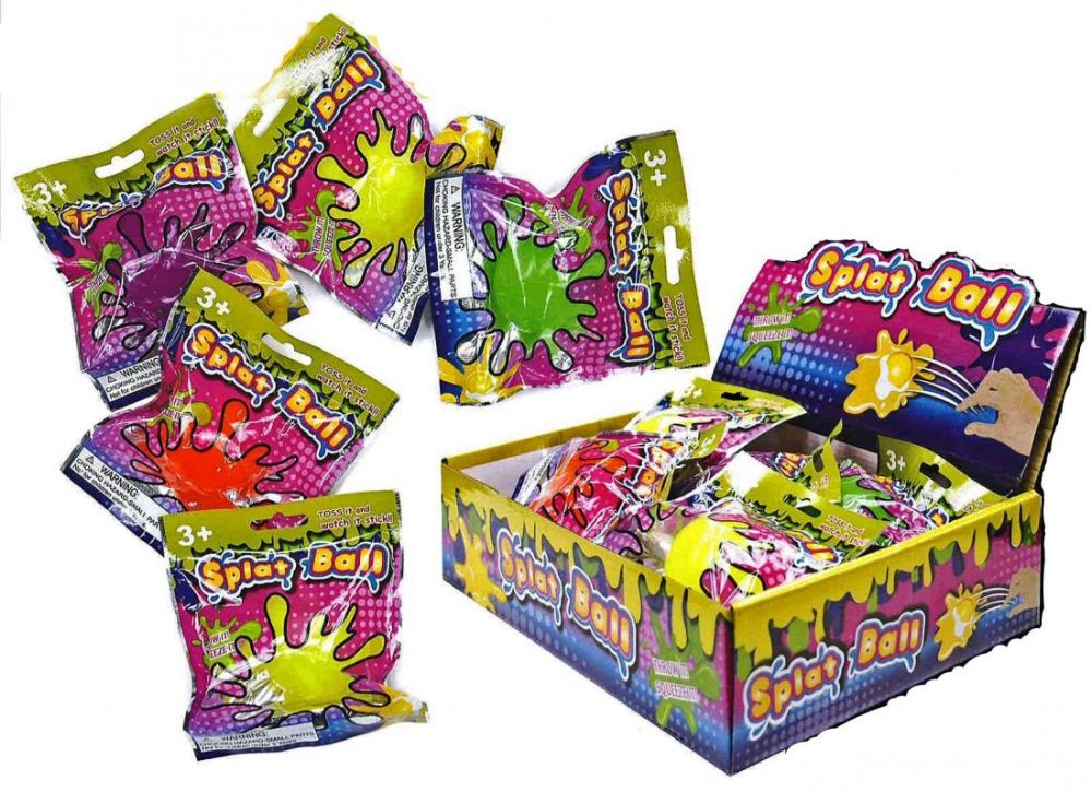72 Wholesale Splat Ball Toys - Assorted Colors
