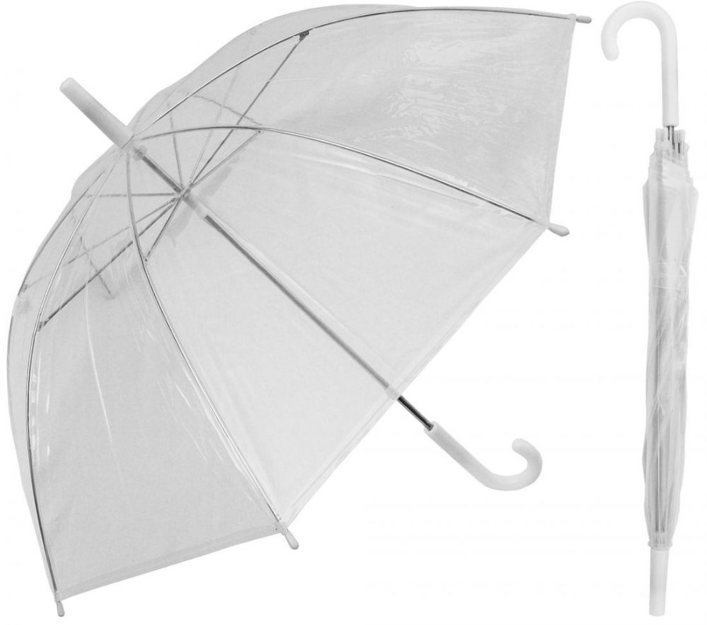 9 Wholesale 36" Boy's & Girl's Clear Canopy Umbrellas