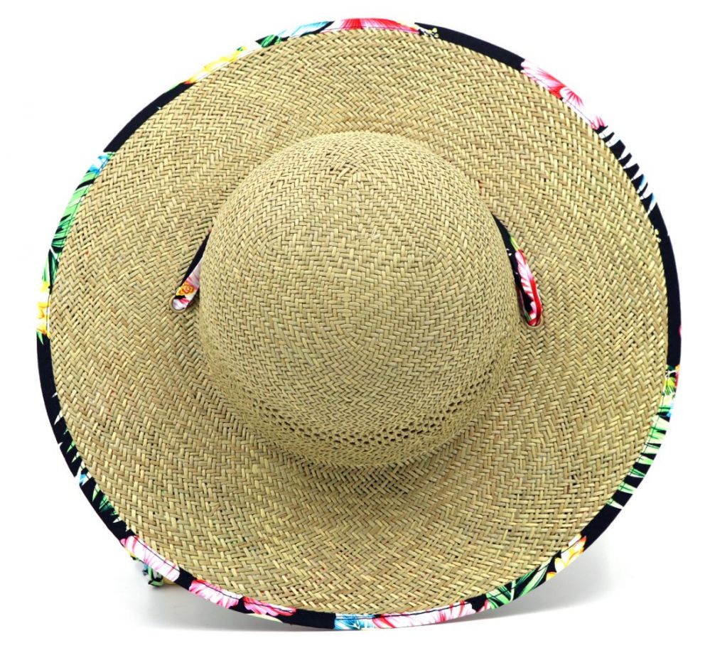 24 Pieces Women's Straw Sun Hats With/ Accent Band - One Size Fits Most - Sun Hats