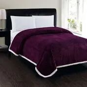 4 Wholesale Corduroy Sherpa Blanket In Purple King Size